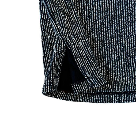 Vintage Bodycon Open Back Metallic Woven Shimmery Party Mini Dress USA - Picture 6 of 8